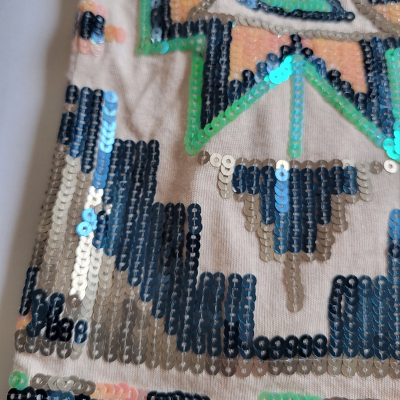 Express Sequin Mini Skirt. - Picture 3 of 7